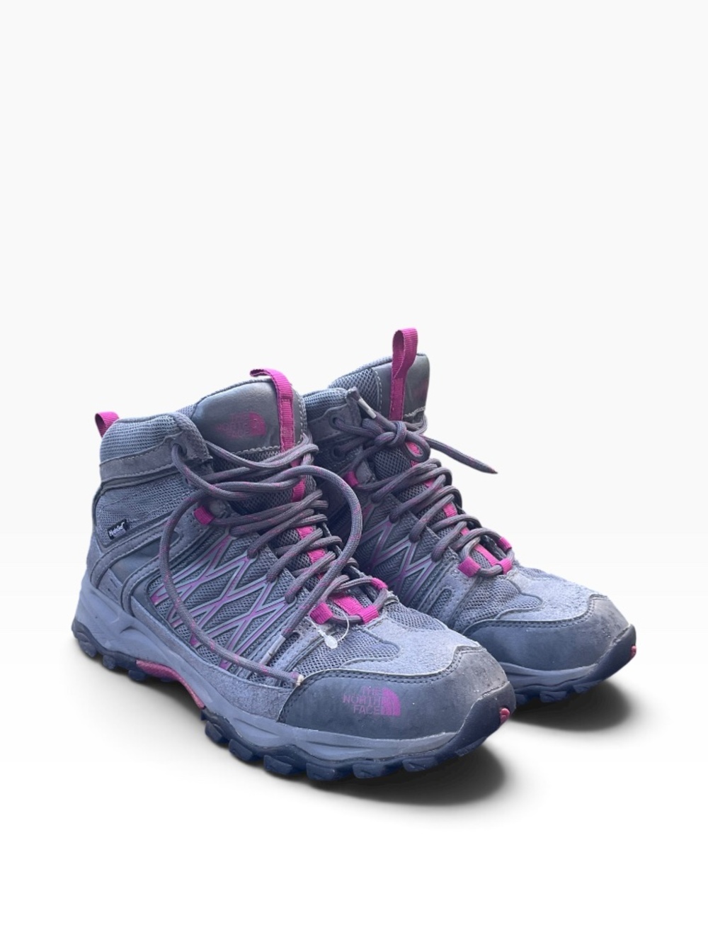 The North Face Hedgehog Fastpack Mid Hiking Boots Gray Purple Women's size 7.5us